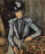 Paul Cezanne Woman in Blue USA oil painting artist
